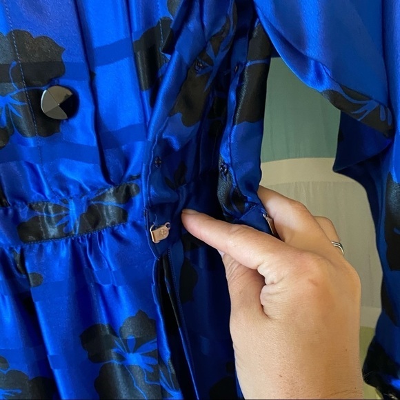 Vintage Hawaiian High Neck Long Sleeve 1980’s Dress Sz 6 - Picture 7 of 11